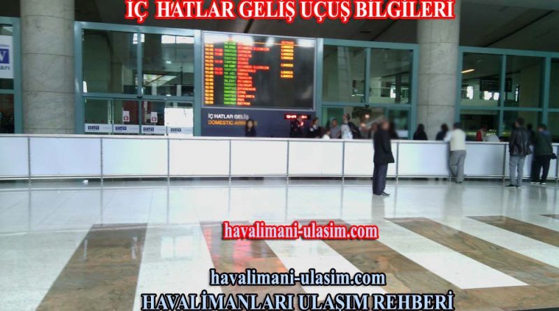 Ankara Esenboğa Havalimanı Dış Hatlar Geliş Uçuş Bilgileri