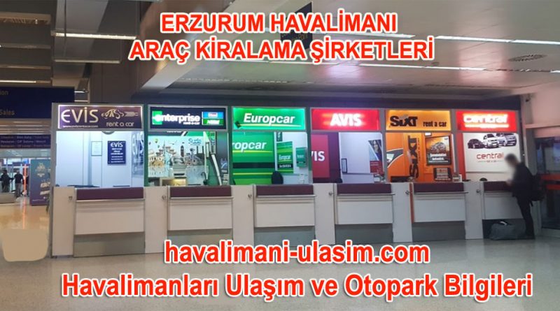 Erzurum Havalimanı Araç Kiralama Şirketleri